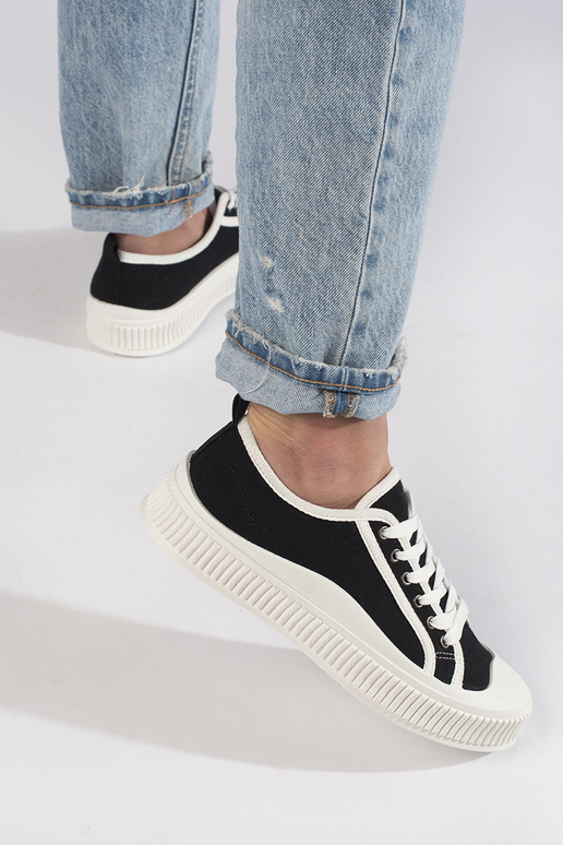 Black classic model women's sneakers... Black classic model women's sneakers...