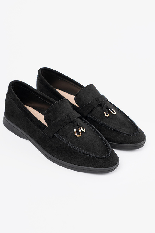 INomens moccasins of suede black