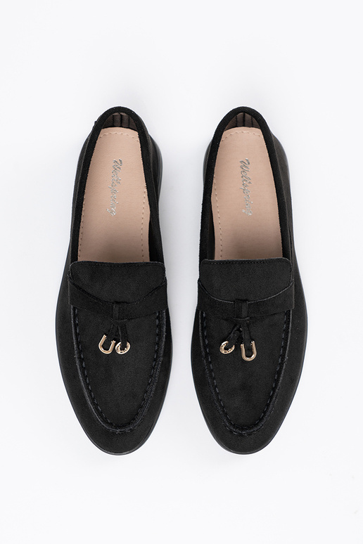 INomens moccasins of suede black