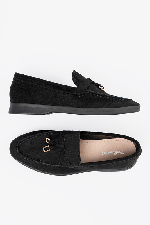 INomens moccasins of suede black