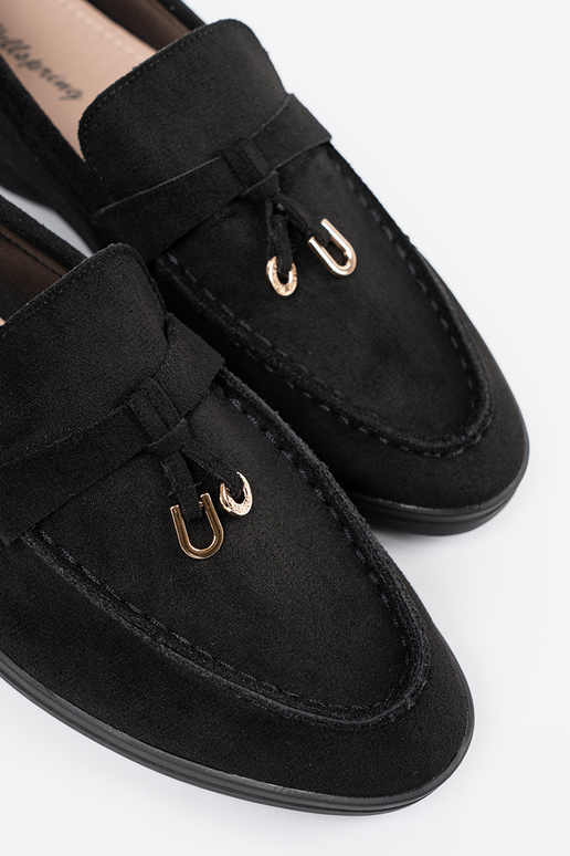 INomens moccasins of suede black