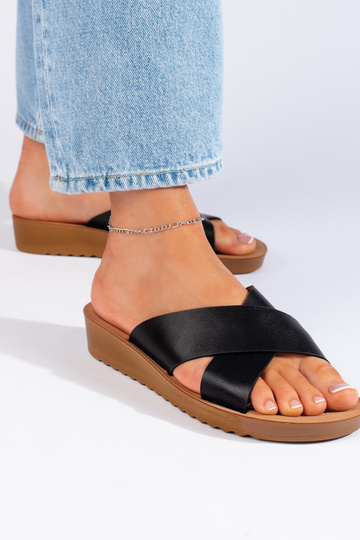 black  slippers  with platform 2