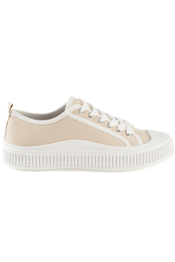 Beige sports shoes  with...
