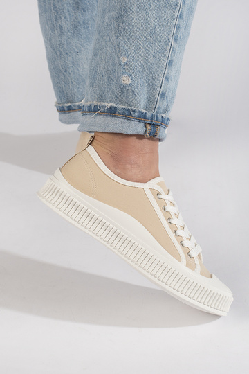 Beige sports shoes  with... 2