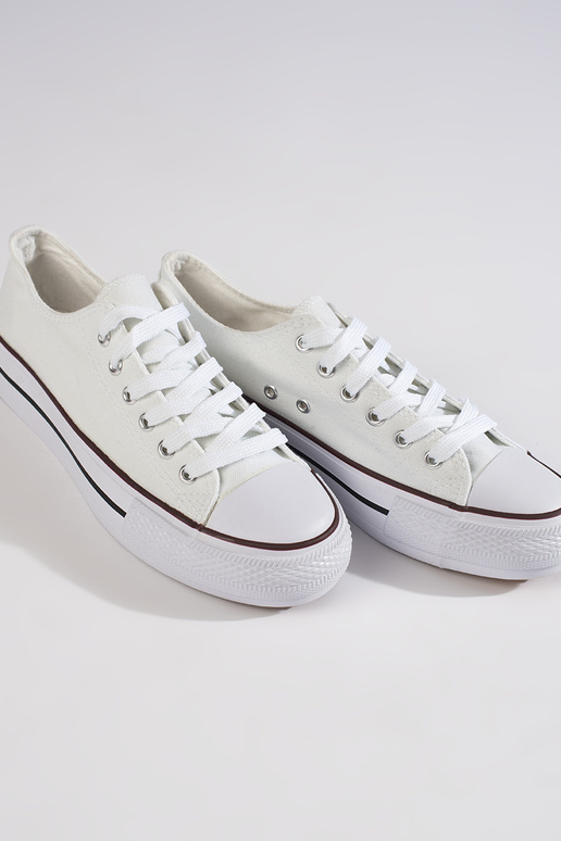 Białe trampki damskie na platformie