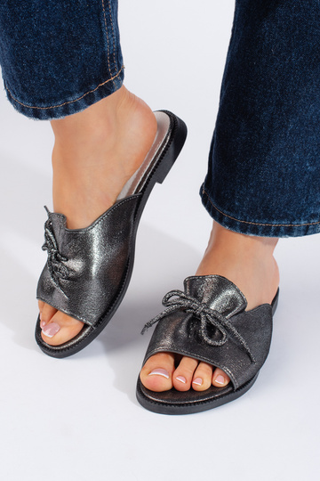 silver color  slippers 2