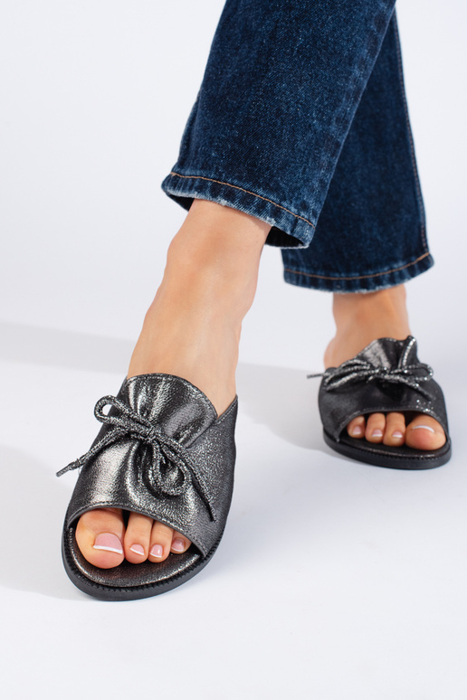 silver color  slippers
