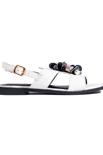 White color  sandals