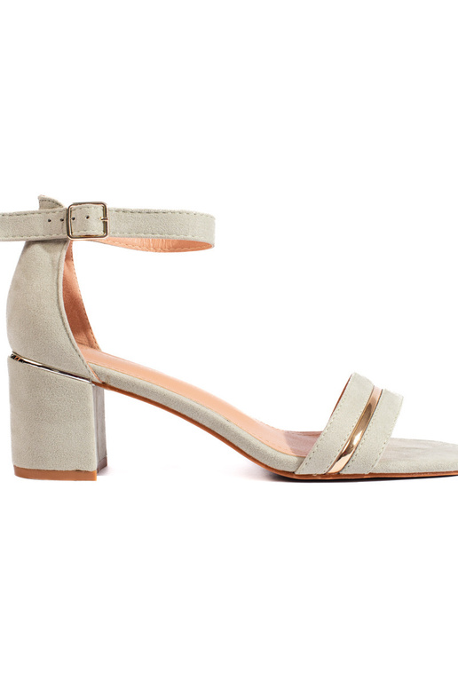 green color  of suede sandals on the...