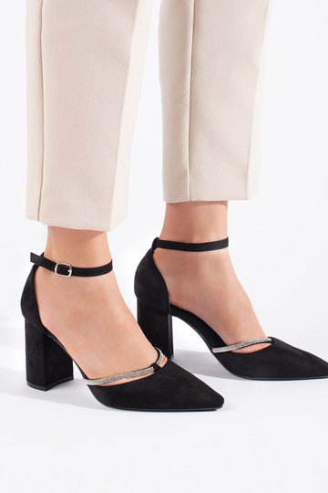 of suede High heels on the... 2