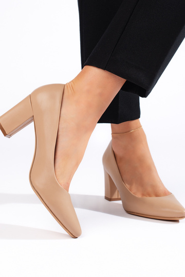 beige of suede High heels... 2