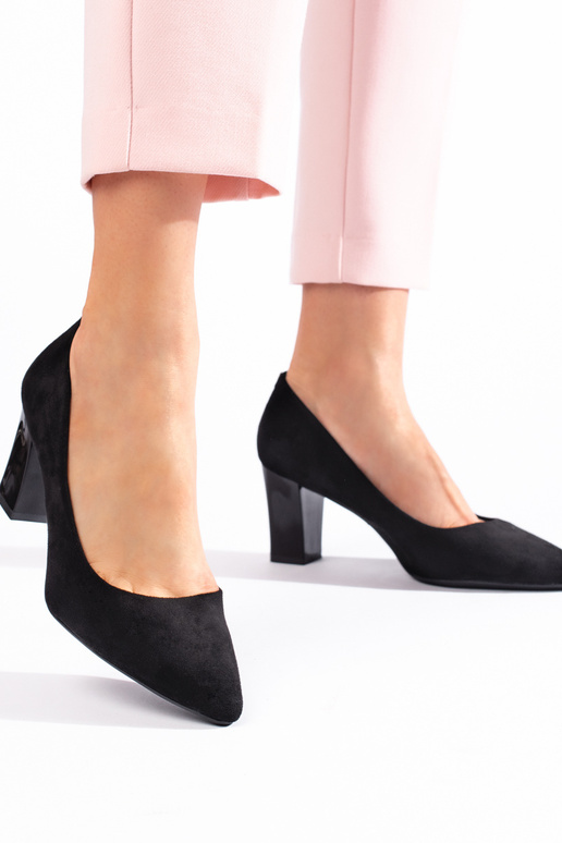 black High heels on the heel Sergio...