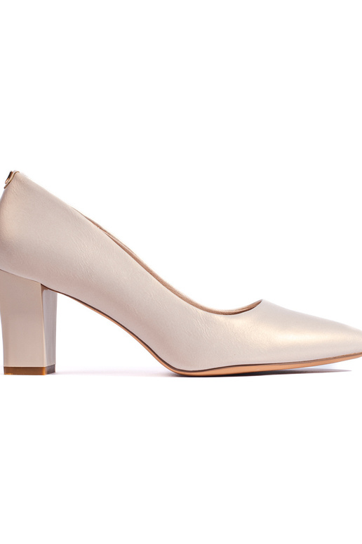 Elegant style beige High heels on the...