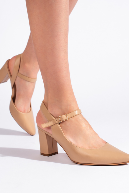 High heels beige Sergio Leone