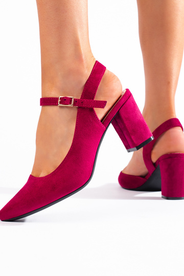 of suede  High heels pink... 2