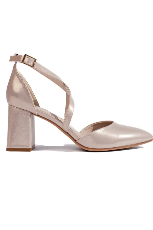 gold color High heels Sergio Leone