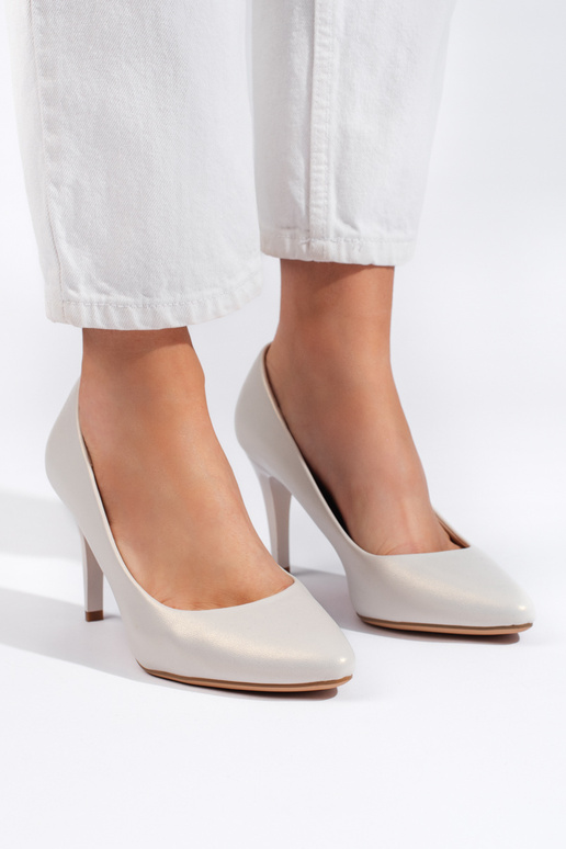 White color High heels  Sergio Leone White color High heels  Sergio Leone