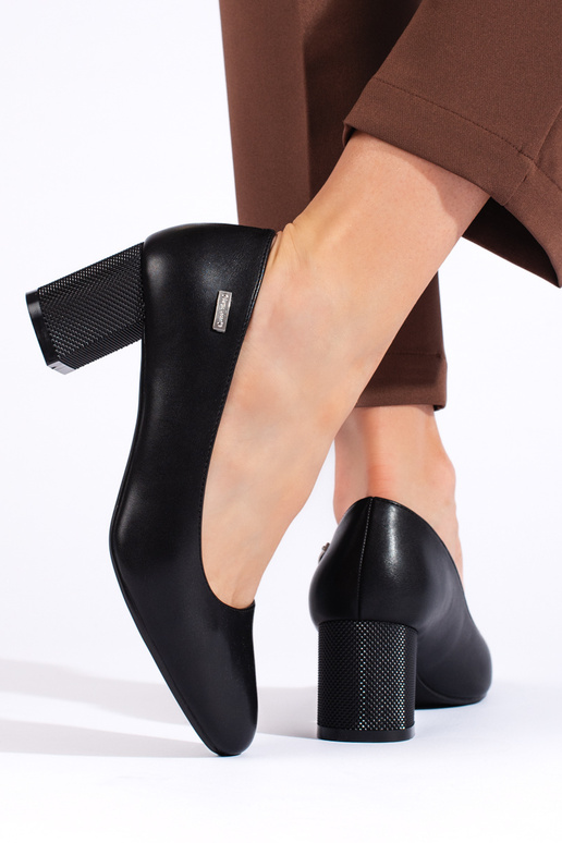 black High heels on the heel Sergio...