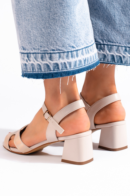 beige połyskujące sandals  Sergio Leone beige połyskujące sandals  Sergio Leone