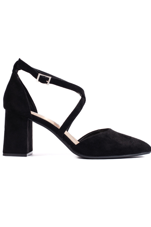 of suede black High heels Sergio Leone