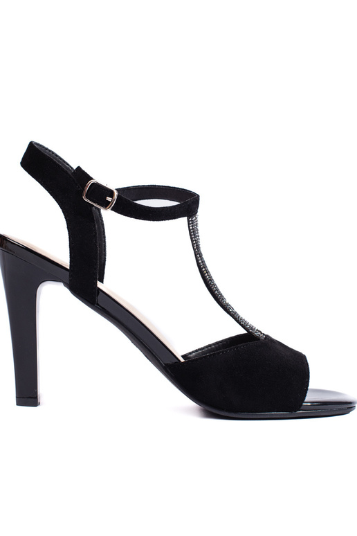 of suede  black sandals  Sergio Leone of suede  black sandals  Sergio Leone