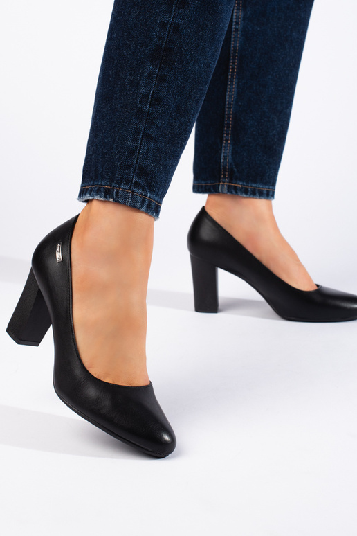 black High heels on the heel Sergio...