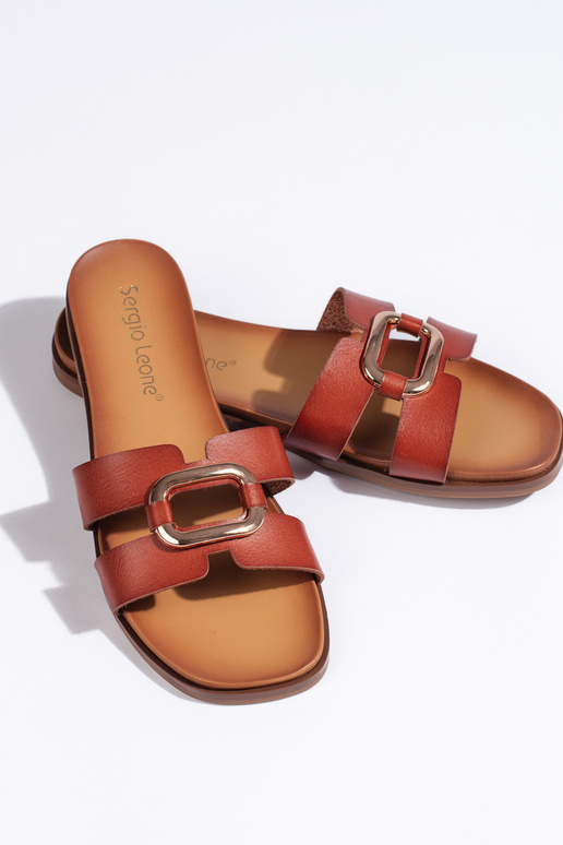 Brown color slippers   Sergio Leone
