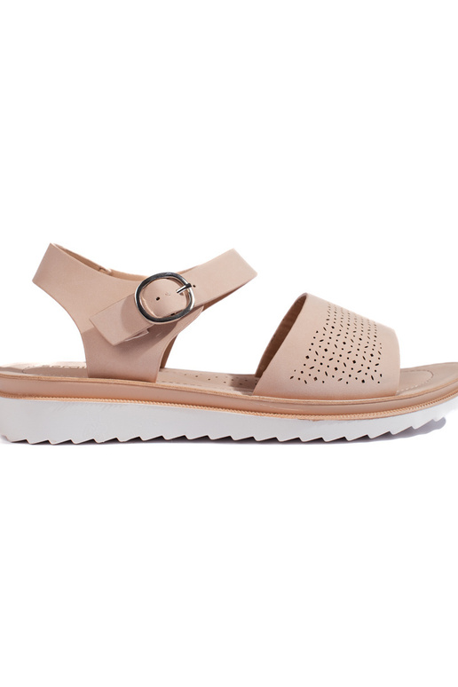 Light pink hue sandals with platform...
