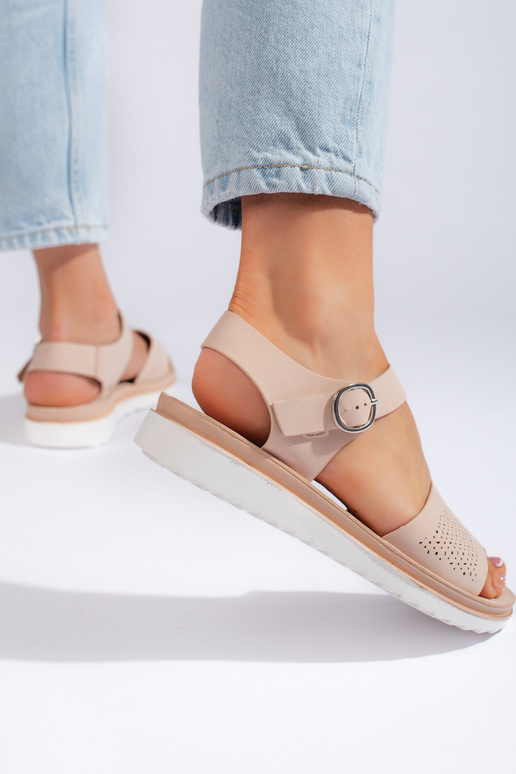 Light pink hue sandals with platform...