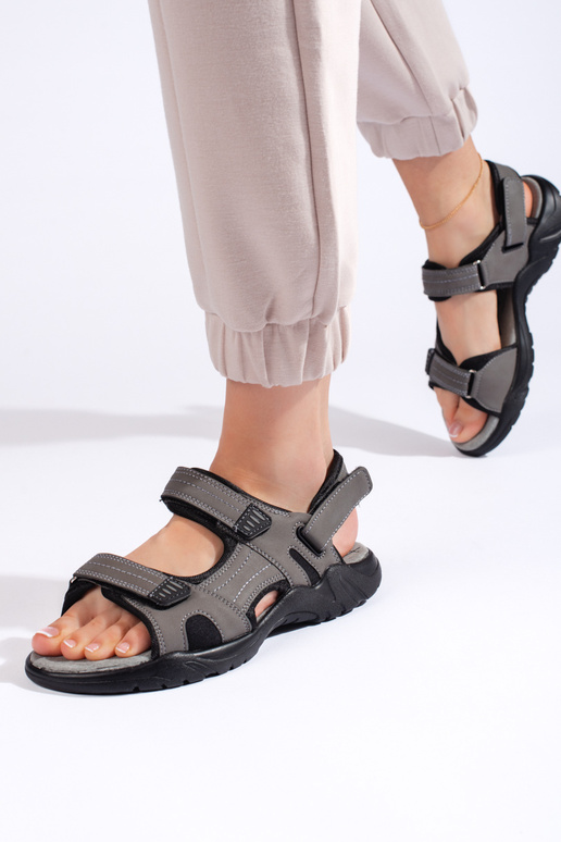 Sporty style gray  sandals