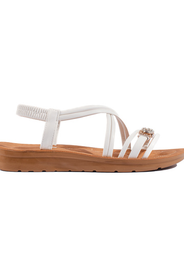 White color  sandals z...