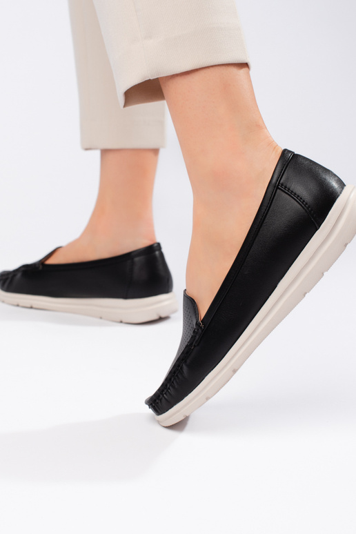 black Women's moccasins black Women's moccasins