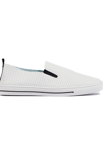 Ażurowe białe trampki damskie