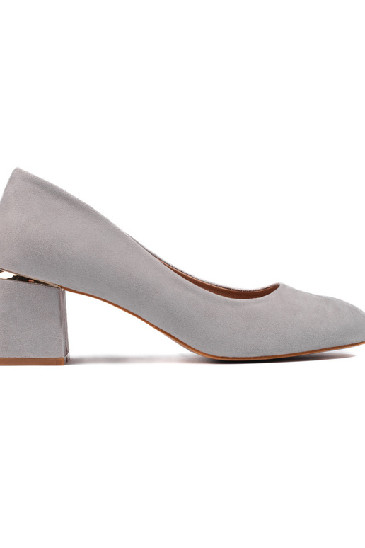 gray of suede High heels
