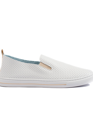 Ażurowe trampki damskie białe