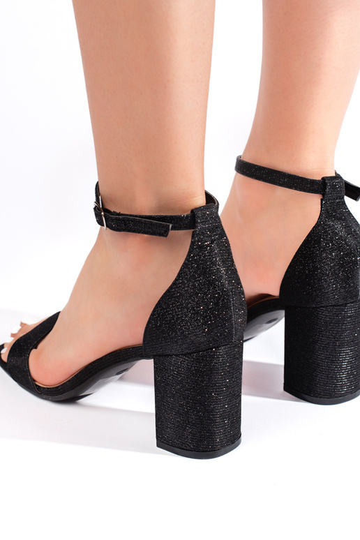 black  sandals  on the heel black  sandals  on the heel