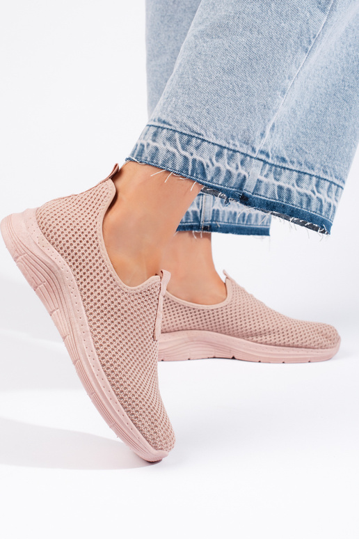 Różowe tekstylne buty sportowe Różowe tekstylne buty sportowe