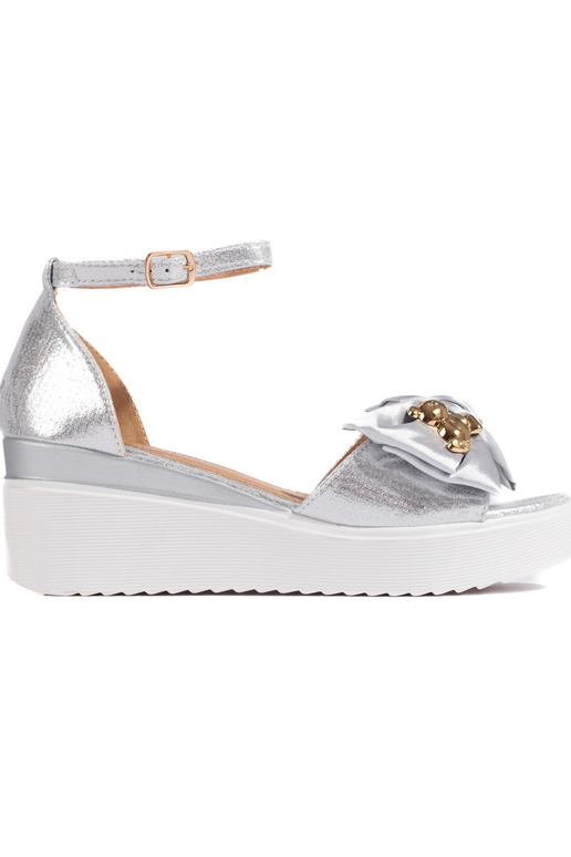 silver color  sandals silver color  sandals