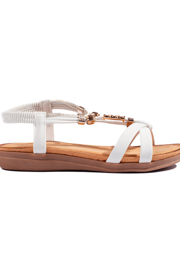 White color sandals z...