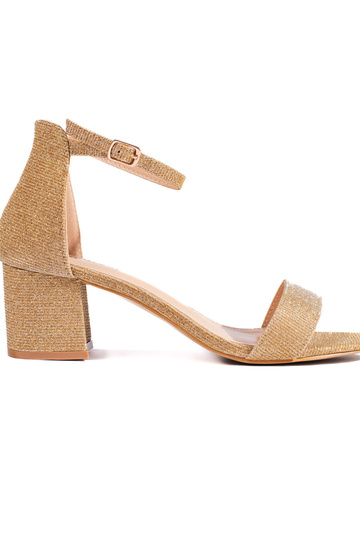 gold color sandals