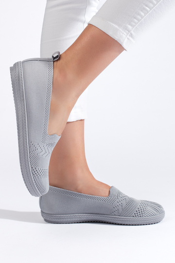 Szare materiałowe slip on... 2