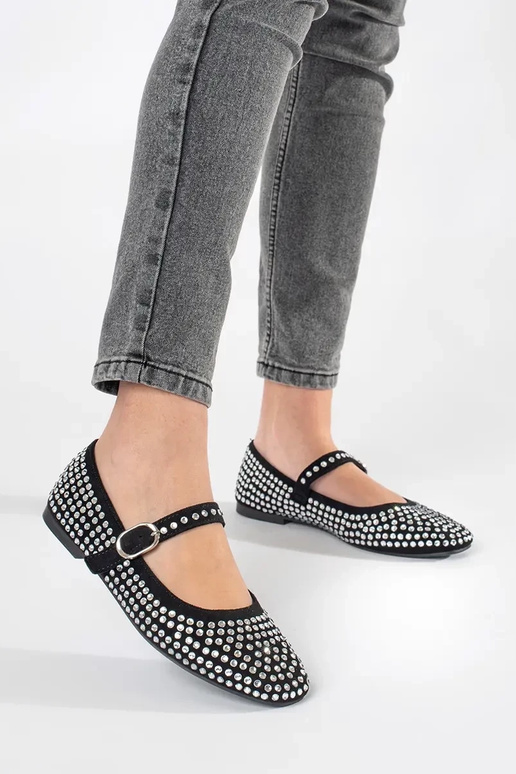 black Inomens ballerinas z ćInietkami