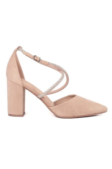 of suede beige High heels...
