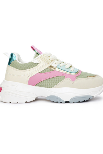 Sporty style shoese on a...