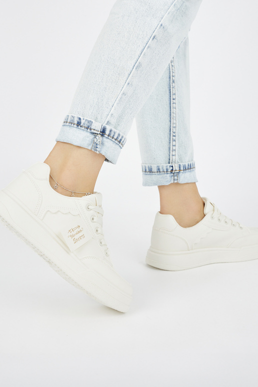 beige Sneakers model shoes