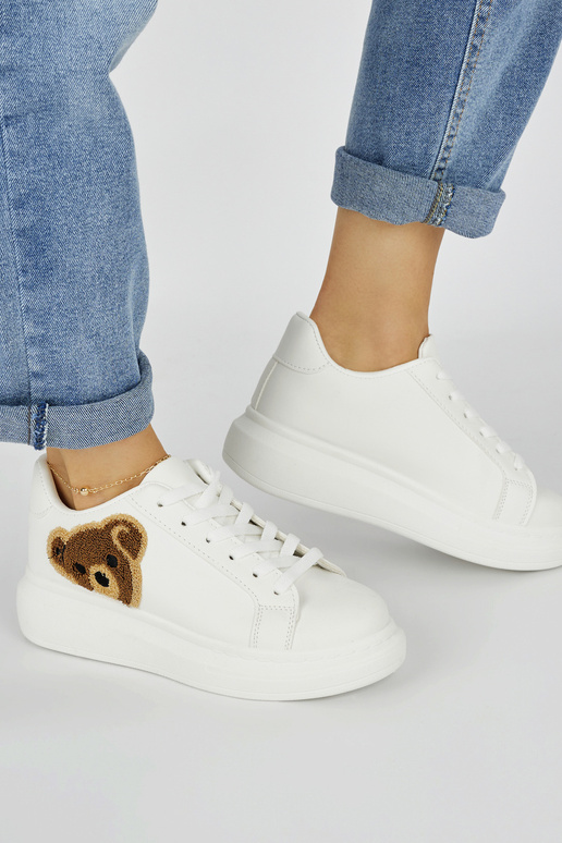 INhite color Inomens sneakers Inith...