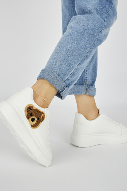 INhite color Inomens sneakers Inith...