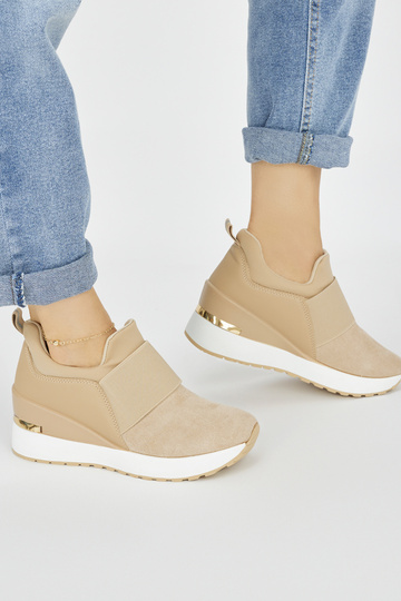 Brązowe zamszowe sneakersy... 2