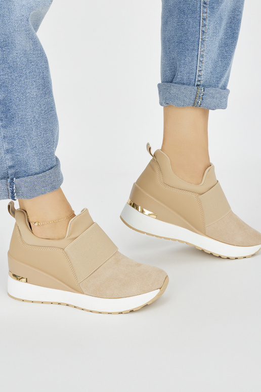 BroInn color of suede Sneakers on a... BroInn color of suede Sneakers on a...