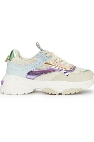 Wielokolorowe damskie buty...